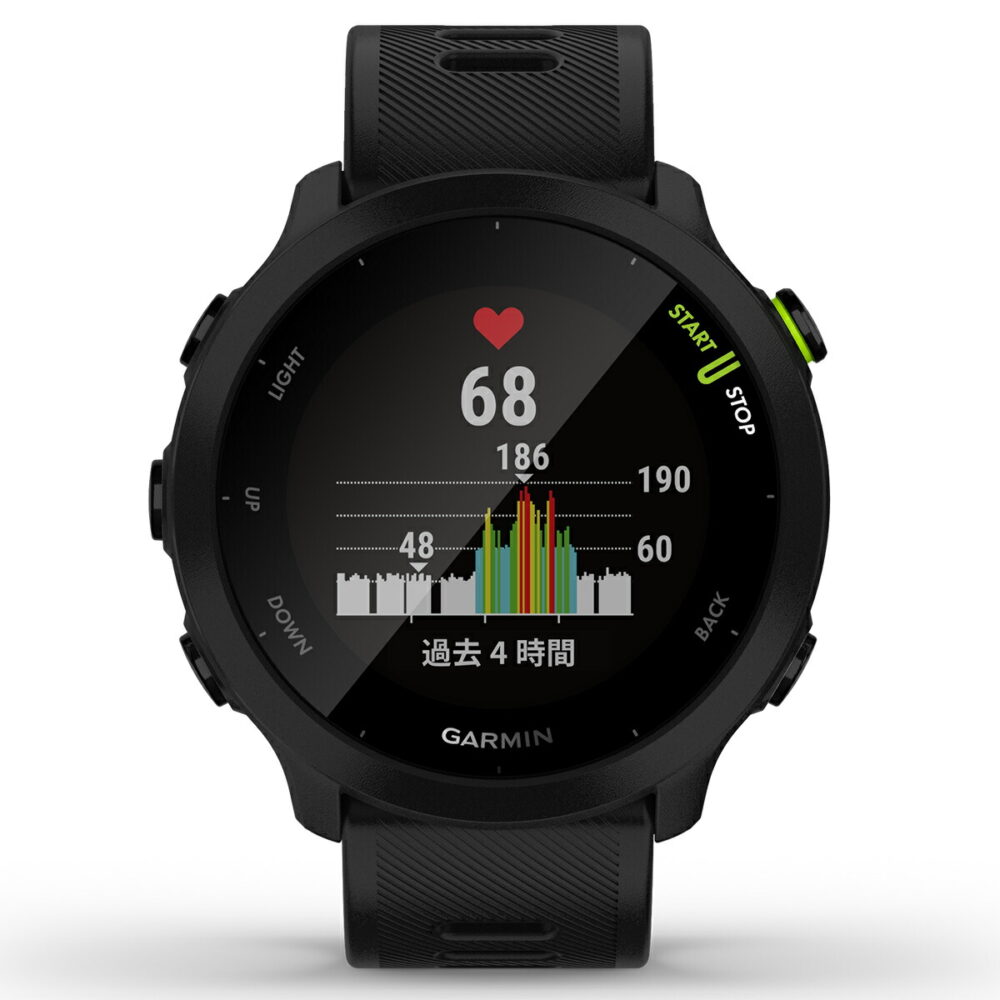 GPSランニングウォッチ ガーミン GARMIN ForeAthlete 55 Black （010-02562-40） スマートウォッチ マラソン 水泳 トレッドミルラン ピラティス ヨガ 心拍計 加速度計 睡眠計 健康管理 - 画像 (2)