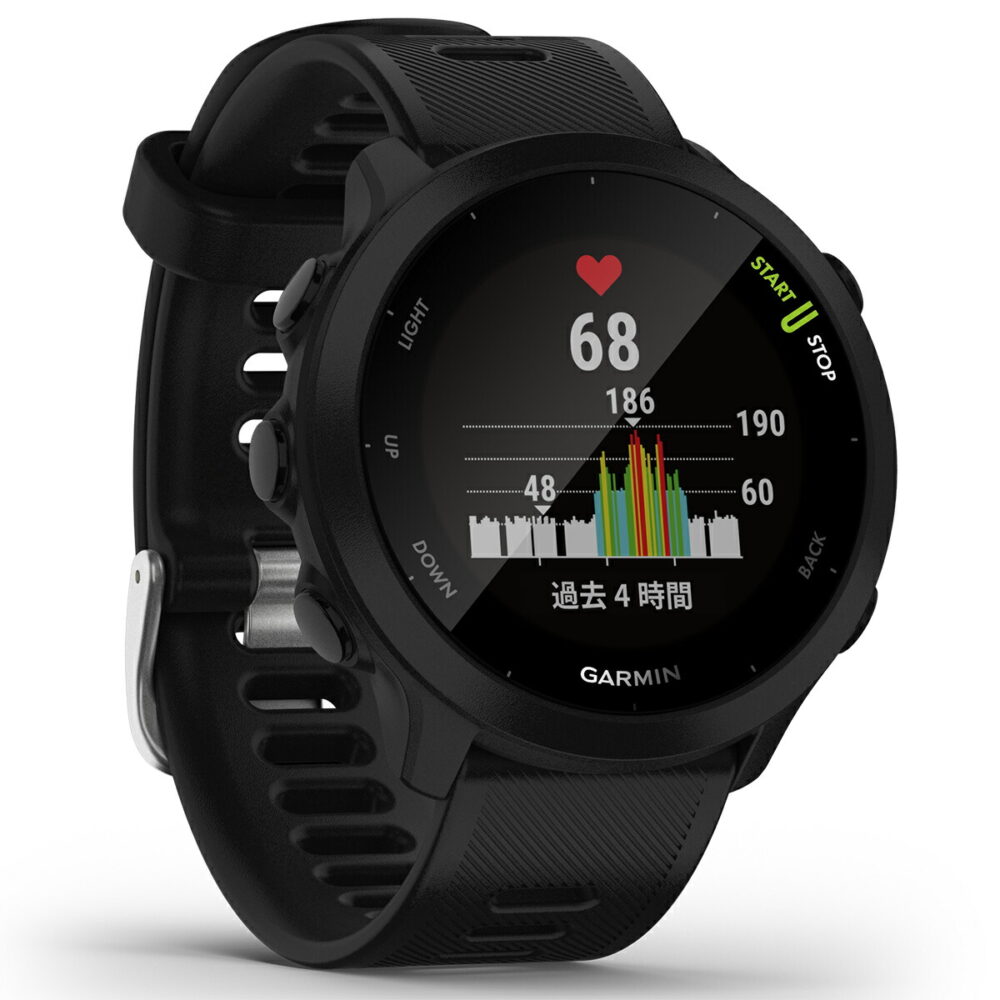 GPSランニングウォッチ ガーミン GARMIN ForeAthlete 55 Black （010-02562-40） スマートウォッチ マラソン 水泳 トレッドミルラン ピラティス ヨガ 心拍計 加速度計 睡眠計 健康管理 - 画像 (13)