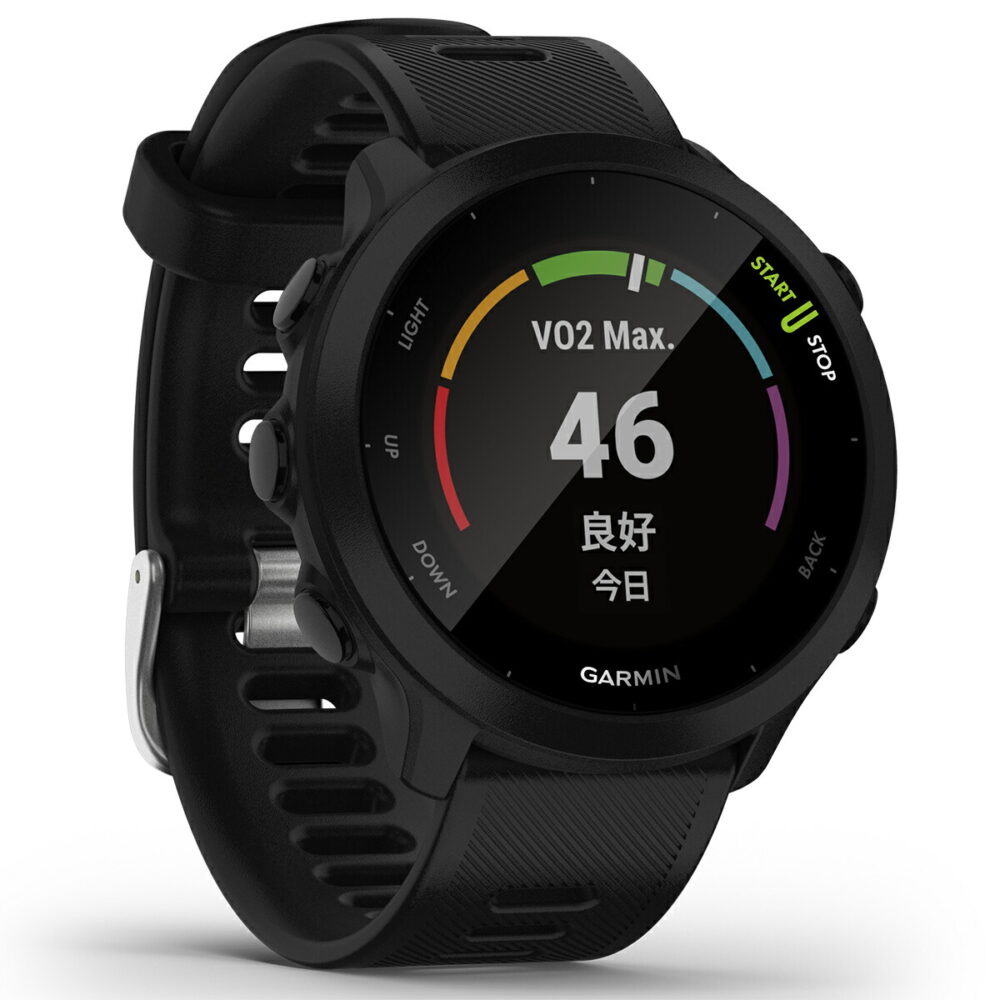 GPSランニングウォッチ ガーミン GARMIN ForeAthlete 55 Black （010-02562-40） スマートウォッチ マラソン 水泳 トレッドミルラン ピラティス ヨガ 心拍計 加速度計 睡眠計 健康管理 - 画像 (3)