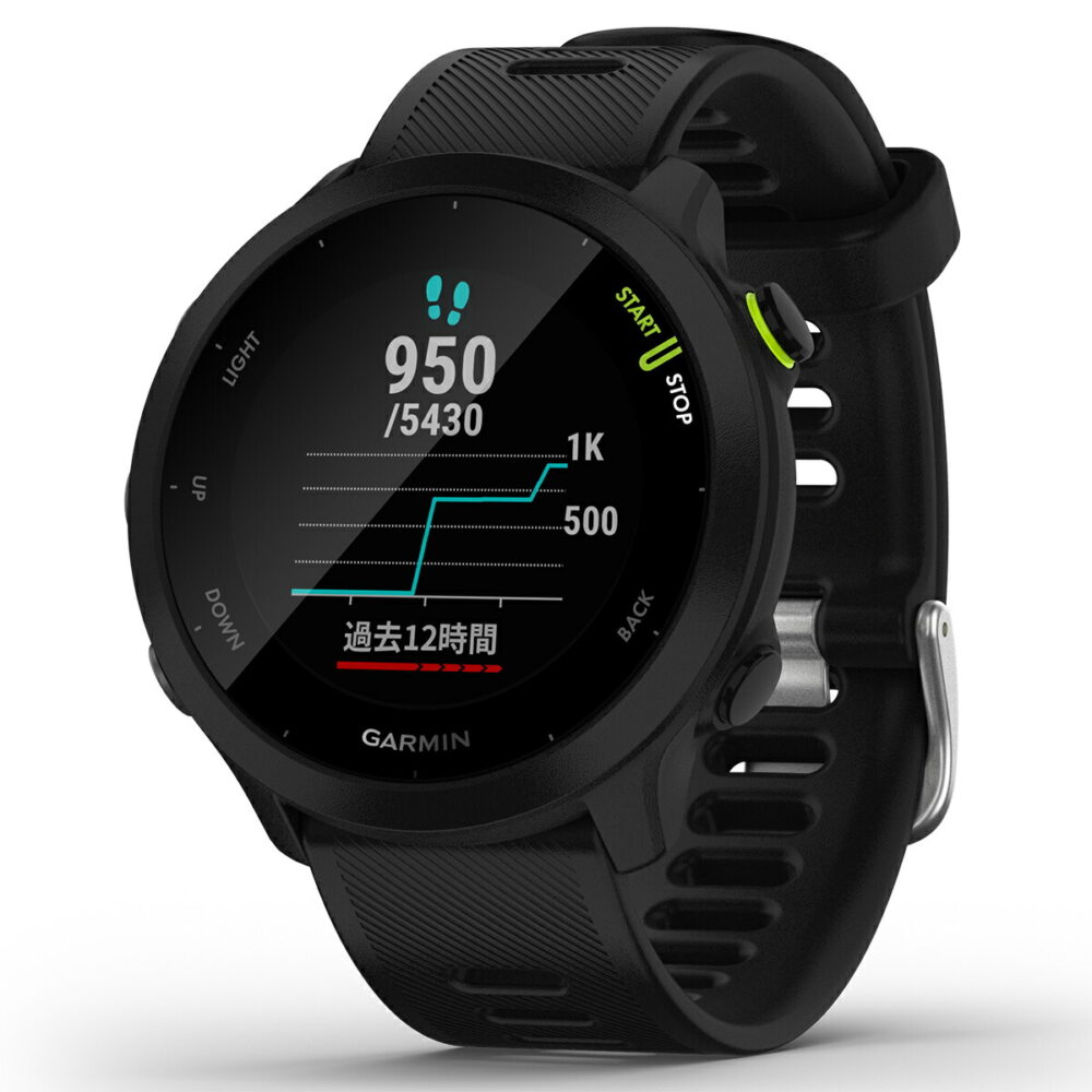 GPSランニングウォッチ ガーミン GARMIN ForeAthlete 55 Black （010-02562-40） スマートウォッチ マラソン 水泳 トレッドミルラン ピラティス ヨガ 心拍計 加速度計 睡眠計 健康管理 - 画像 (6)