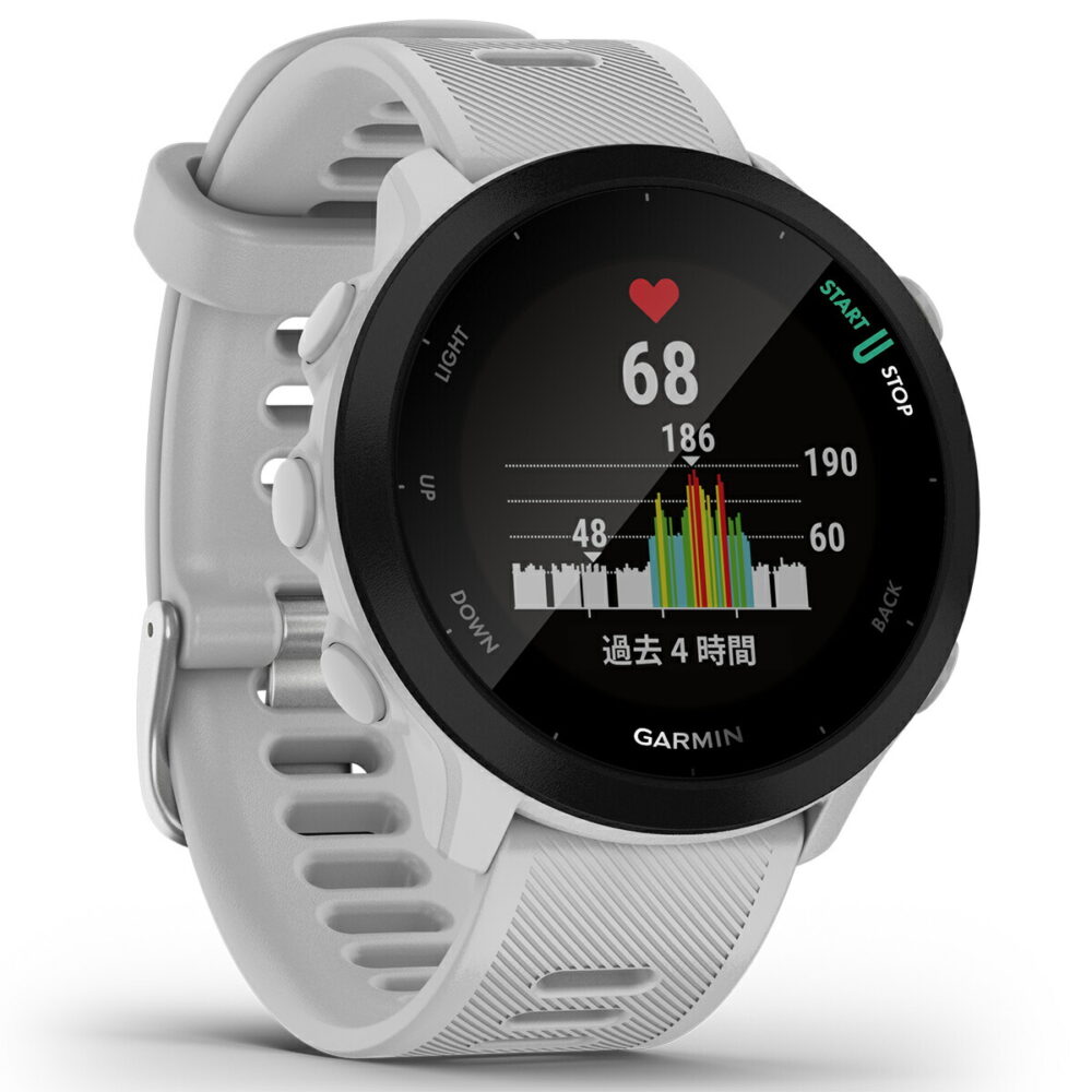 GPSランニングウォッチ ガーミン GARMIN ForeAthlete 55 White （010-02562-41） スマートウォッチ マラソン 水泳 トレッドミルラン ピラティス ヨガ 心拍計 加速度計 睡眠計 健康管理 - 画像 (11)