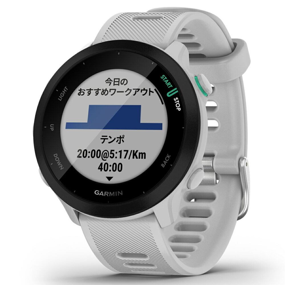 GPSランニングウォッチ ガーミン GARMIN ForeAthlete 55 White （010-02562-41） スマートウォッチ マラソン 水泳 トレッドミルラン ピラティス ヨガ 心拍計 加速度計 睡眠計 健康管理 - 画像 (6)