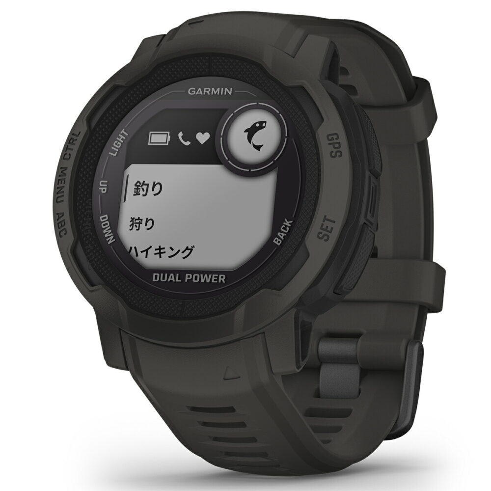 ガーミン GARMIN Instinct 2 Dual Power インスティンクト2 デュアルパワー GPS スマートウォッチ アウトドア 腕時計 メンズ レディース Graphite 010-02627-40 - 画像 (12)