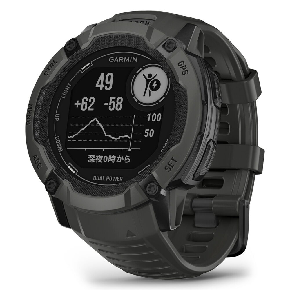 ガーミン GARMIN Instinct 2X Dual Power インスティンクト2X デュアルパワー 010-02805-22 GPS スマートウォッチ 腕時計 メンズ レディース - 画像 (11)