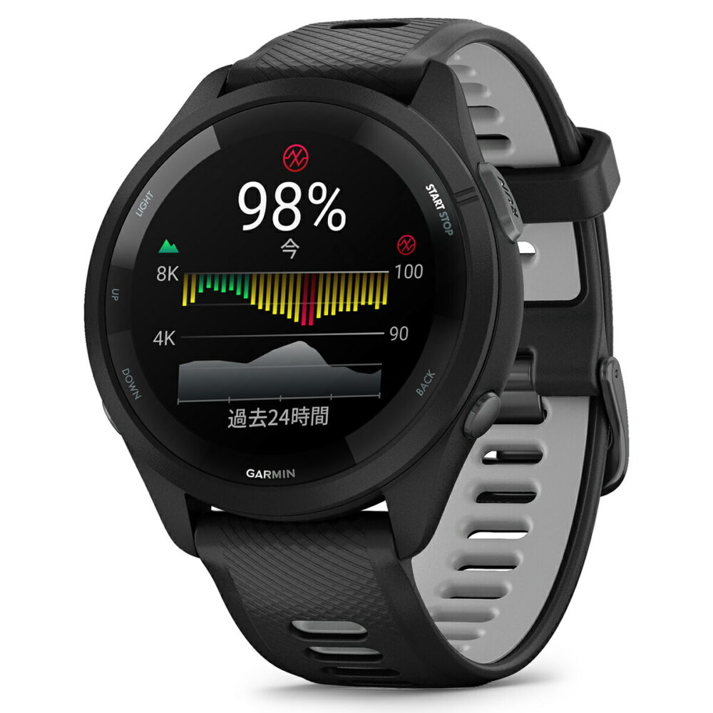 ガーミン GARMIN Forerunner 265 Music Black フォアランナー 265 ミュージック 010-02810-40 GPS ランニング スマートウォッチ 腕時計 ブラック - 画像 (9)