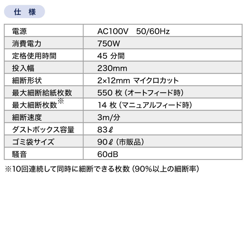 シュレッダー オートフィードシュレッダー 電動 自動細断 業務用 クロスカット マイクロカット オートフィード 550枚 45分連続細断 ホッチキス クリップ ホチキス おしゃれ シュレッター オフィス - 画像 (15)