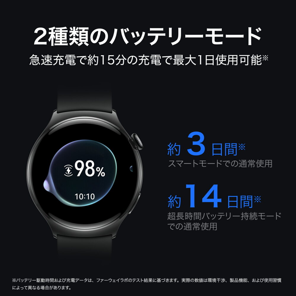 HUAWEI WATCH 4  3Dカーブガラス eSIMセルラー通話 一目でわかる健康レポート  2種類のバッテリーモード 24時間健康管理 新たな活動リング  AndroidとiOSのデバイスに対応 - 画像 (7)