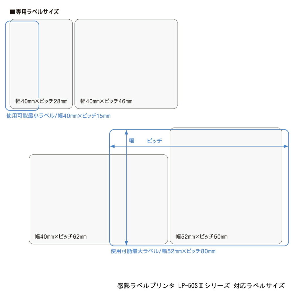 マックス　感熱ラベルプリンタ用上質感熱紙ラベル　幅40×ピッチ46　840枚×50巻入　LP-S4046VP - 画像 (4)