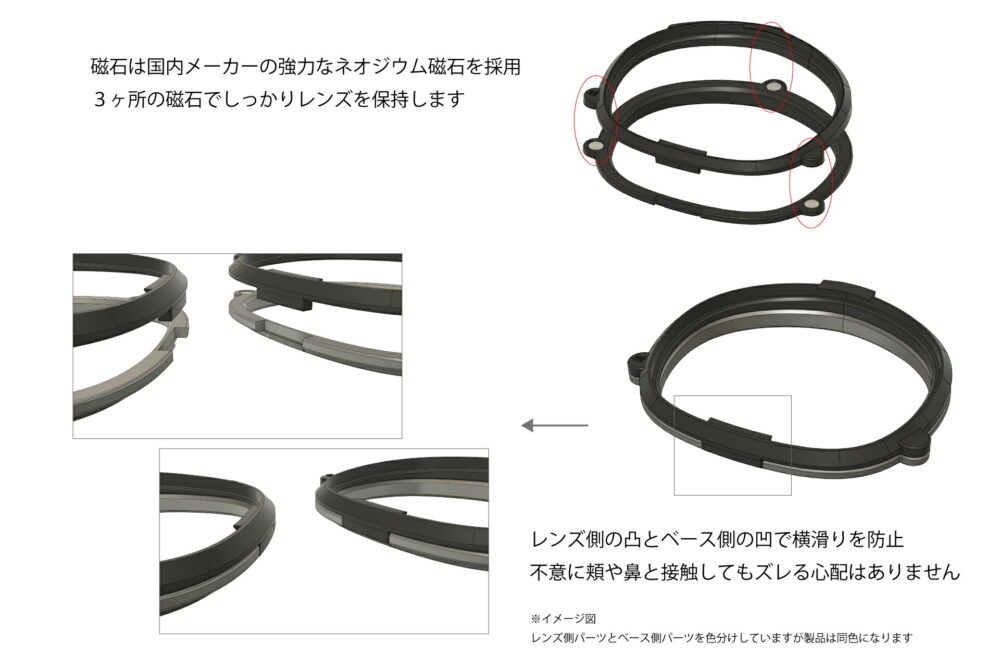 Favotem Quest3専用 度付きアタッチメントセット 防曇コート(吸水タイプ) - 画像 (4)